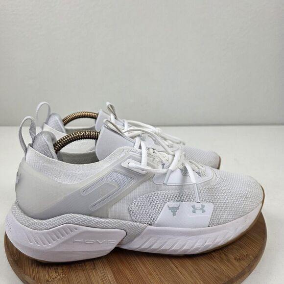 Under Armour Project Rock Shoes Mens Size 10 White HOVR Training Sneakers Gym - Picture 7 of 16